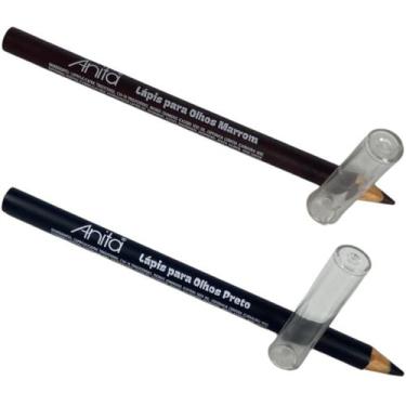 Imagem de Kit Lápis Para Olhos Preto + Marrom Anita