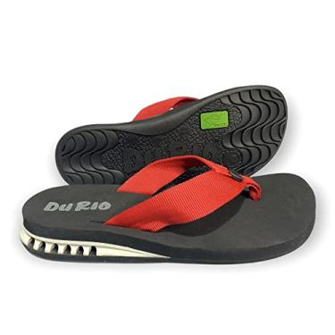 Imagem de Chinelo Masculino Com Salto DuRio Air Para Esporão Fascite Plantar Ortopédico Vegano (Vermelho, br_footwear_size_system, adult, numeric, wide, numeric_36)