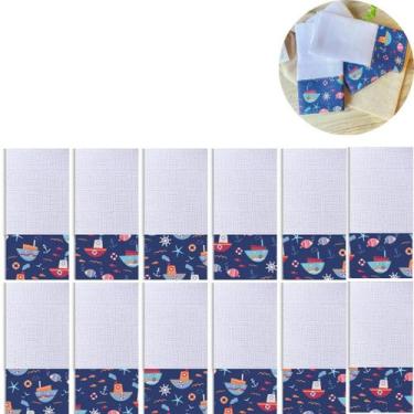 Imagem de Kit 12 Fraldas de Boca Bebê Tricoline 100% Algodão com Saquinho Presen