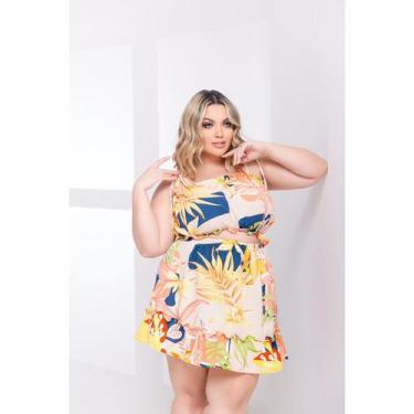Imagem de Conjunto Feminino de Saia Babado Mais Cropped Plus Size - TM Plus Size