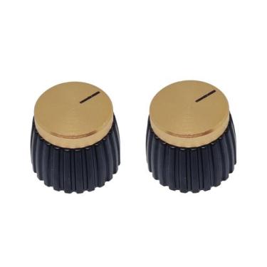 Imagem de Kit 2 Knob Amplificador Estilo Marshall Dourado Gold ABS - Ronsani