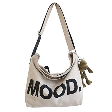 Imagem de Bolsa carteiro de lona vintage Alt Emo bolsa transversal gótica punk bolsa de ombro Harajuku Grunge bolsa escolar estudante, Damasco