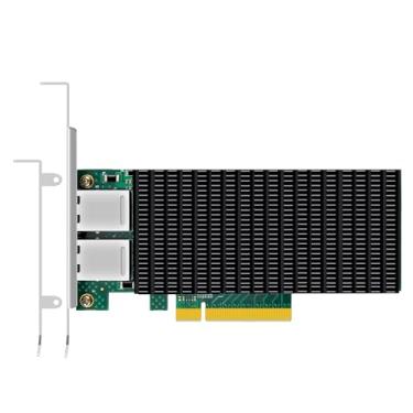 Imagem de Placa de rede GLOTRENDS ST7318 2 portas 10Gb RJ45, interface PCIe 2.1 X8, controladora Intel X540-AT2, compatível com Windows Server/Linux/VMware