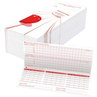 Imagem de Geyoga Envelopes de 50 peças da liga de boliche a granel de boliche, envelopes de dinheiro de equipe de boliche, registros de pagamentos da equipe de boliche, para toda a temporada de boliche,
