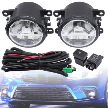 Imagem de MotorFansClub Farol de neblina de para-choque dianteiro compatível com Honda Civic 2020 Farol de neblina com fiação do interruptor esquerda e direita