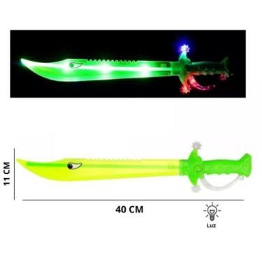 Imagem de Sabre Espada de Brinquedo e Luz Led 40 cm Crianças - Toy King