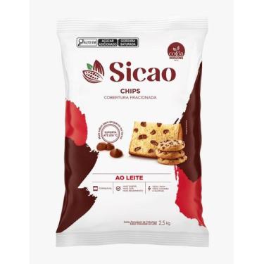 Imagem de Chips Cobertura Ao Leite 2,5kg - Sicao