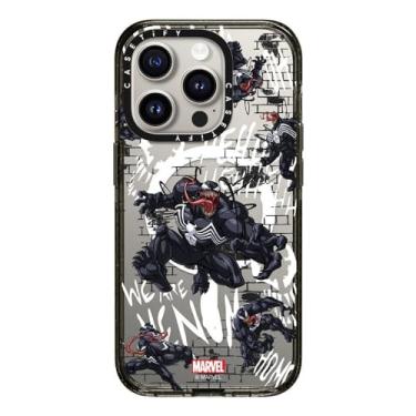 Imagem de CASETiFY Capa Impact para iPhone 15 Pro [Spider-Man Co-Lab / Proteção contra quedas de 2,5 metros/Compatível com Magsafe] - Padrão Venom - Preto Transparente
