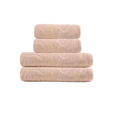 Imagem de Toalha Celine 4 Peças Macias 100% Algodão Estética Elegante - Bella En