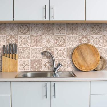 Imagem de Adesivo de Azulejo Vanilla 20x20 cm com 48un - Quartinhos