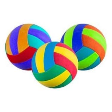 Imagem de Kit 06 Bolas De Volei De EVA Praia Piscina Sítio Campo - Avanci Brasil