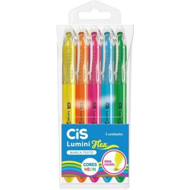 Imagem de Estojo MarcaTexto Lumini Flex Neon - Ponta Flexível - CIS