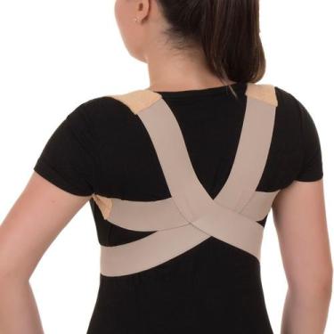 Imagem de Espaldeira Corretor de Postura Coluna Ortopédica Simples Bege Artipé -