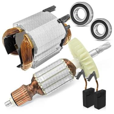Imagem de Induzido, Bobina, Carvão E Rolamentos Makita Hr2470 220v - Genérica, H