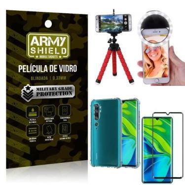 Imagem de Kit Mini Tripé + Selfie Ring Light Mi Note 10/Note 10 Pro + Capa Anti 