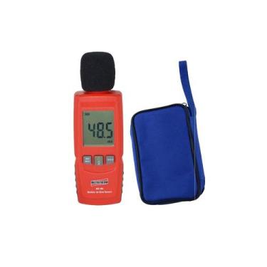 Imagem de Kit Decibelímetro Digital Sonoro 30 A 130db Máx Mín Hold Microfone Ala