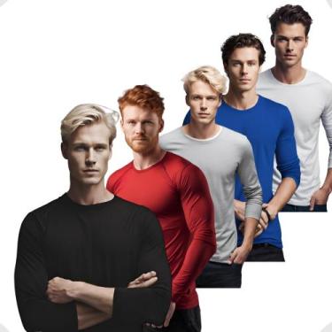 Imagem de 5 Camisas Camiseta Proteção Termica Uv Segunda Pele Dry Fit - Mv Store