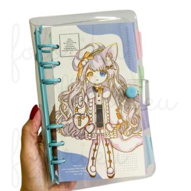 Imagem de Caderno Fichário A6 Menininhas Fofas Kawai - Capa PVC 6 furos - Moure 