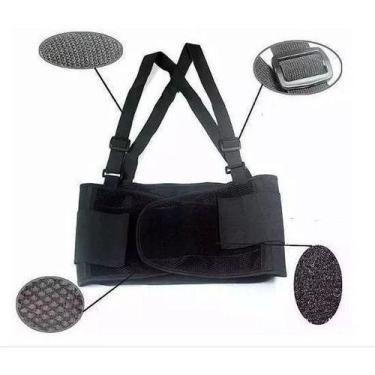 Imagem de Cinto Lombar Masculino Cinta Postural Coluna Ajuste P/peso - oem, xxxl
