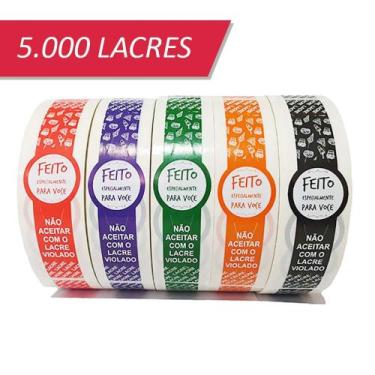 Imagem de 10 Rolos - Etiqueta Lacre Delivery Alimento Lanche (iFood, Pizza, 99fo