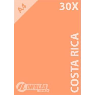 Imagem de 30 Folhas Papel Color Plus A4 180g Costa Rica (coral)