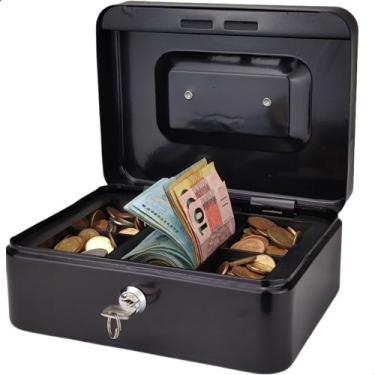 Imagem de Cofre De Metal Cash Box - Segurança Para Dinheiro E Jóias - parimar