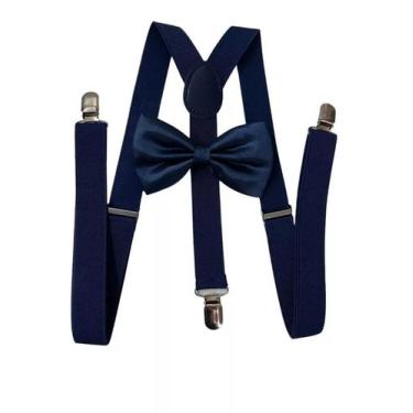 Imagem de Kit Suspensório + Gravata Borboleta Ref: 244/247 - KARECATO, Azul mari