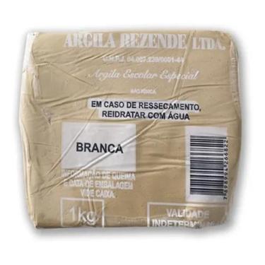 Imagem de Argila Escolar Branca para Modelagem com 1 Kg - REZENDE ARGILA
