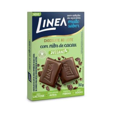 Imagem de Chocolate Vegano Ao Leite com Nibs de Cacau Linea 30g
