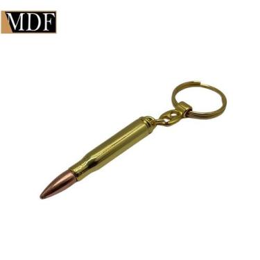 Imagem de Chaveiro com Argola Bala .50 Decorativo Dourado - ATACADÃO DO ARTESANA