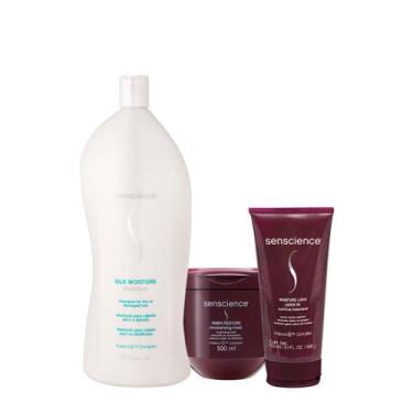 Imagem de Kit Senscience Silk Moisture Lock Inner Shampoo G Máscara Leave-in (3 