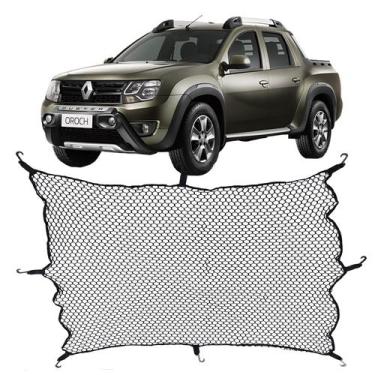 Imagem de Rede Caçamba Camionete Renault Oroch 140x140 Reforçada com Elástico na