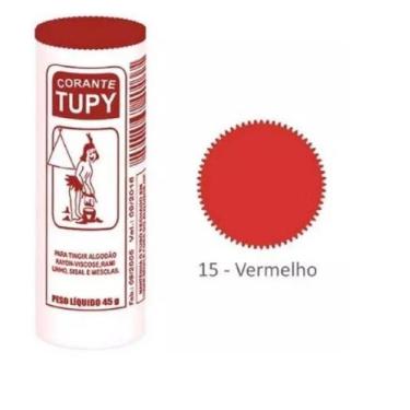 Imagem de Pacote com 6 Corantes de Roupas Tinta Vermelha Tupy - Produto Nacional