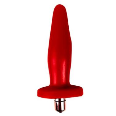 Imagem de Plug Anal Vibrador Prótese Ânus Vibratória Iniciante 10,5 X 3 CM