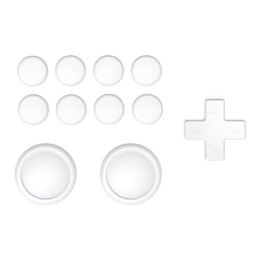 Imagem de PlayVital Silicone Button Covers and Thumb Grip Set for Nintendo Switch/OLED Joycon/Switch Lite, ABXY Directional Key Button Caps for Nintendo Switch/OLED/Lite with Switch Lite D-Pad Button Cap, White
