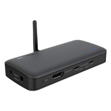 Imagem de NearHub Adaptador multiportas Air All in One Hub com HDMI, 3 USB tipo C, 1 porta de rede, conecta simultaneamente microfone, câmera, quadro branco inteligente ou TV para reunião híbrida BYOM