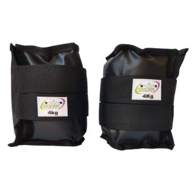 Imagem de Caneleira / Tornozeleira Profissional 4 KG Preto - Exercise Sports
