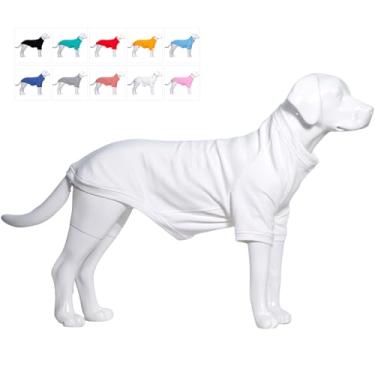 Imagem de Lovelonglong Moletom pulôver para cães outono inverno clima frio camisetas para cães pequenos, médios e grandes, miniatura Schnauzer Shih Tzu, roupas off-white G