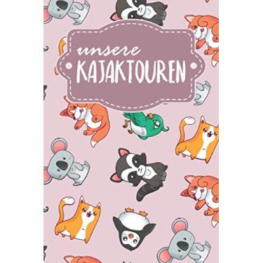 Imagem de Unser Kajaktourenbuch: Liniertes Notizbuch für deine Reise mit dem Kajak | Motiv: Rosa Tierwelt