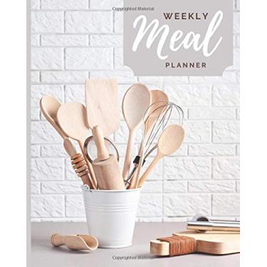 Imagem de Weekly Meal Planner: Classic White Kitchen Theme Cover / 8x10 Size Notebook Tracks Breakfast Lunch Dinner Snacks/Journal With Grocery List / 52-Week Food Planner