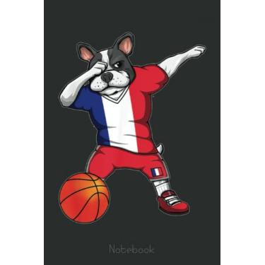 Imagem de Dabbing French Bulldog France Basketball Fans Sport Notebook: A blank lined basketball notebook 6x9 in 110 Pages that makes a fun basketball gift for ... women's basketball, team basketball gifts
