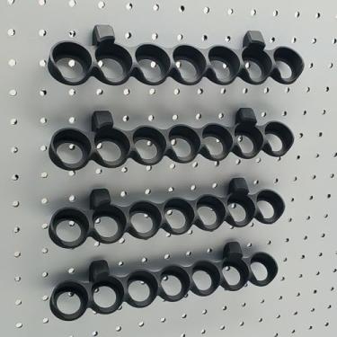 Imagem de Gancho de suporte de tinta para quadro de pegboard 'Just Hanging' de 1/10.2 cm, compatível com tintas Citadel de até 32,5 mm de diâmetro, armazenamento para artesãos em miniatura D&D (4, preto fosco)