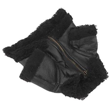 Imagem de Jaqueta de Couro de Pelúcia para Cachorro de Inverno, Grossa à Prova de e Elegante Couro PU Quente Profissional Roupas para Cães de Estimação Roupas Suprimentos para Cães