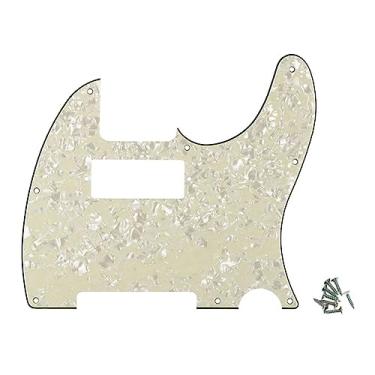 Imagem de ROZILO Antiguidade Pérola 8 Furos Tele Mini Humbucker Pickguard com Mini Orifício de Captação Humbucker para Tele/Telecaster