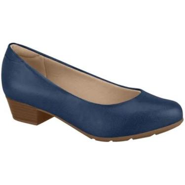 Imagem de Scarpin Modare Feminino Salto Baixo Conforto 7032.500, Marinho, 35