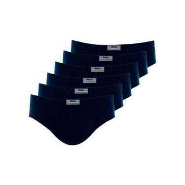 Imagem de Kit com 6 Cuecas Slip Mash 074.58, Azul marinho, M