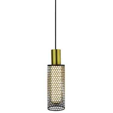Imagem de Pendente Celestial Dourado e Preto 24cm Led 12W 3000K Bivolt