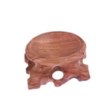 Imagem de Kokiya Suporte de madeira para a esfera do globo Stone, decorativo, ornamento, suporte de ovo de orb, base de ovo para decoração de pedra da esfera da esfera, 5cmx2.5cm