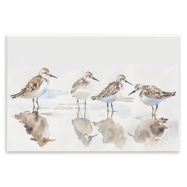Imagem de Stupell Industries Sandpipers Shore Reflexão Wall Plaque Art Design por Petal Prints Design, 15 x 10