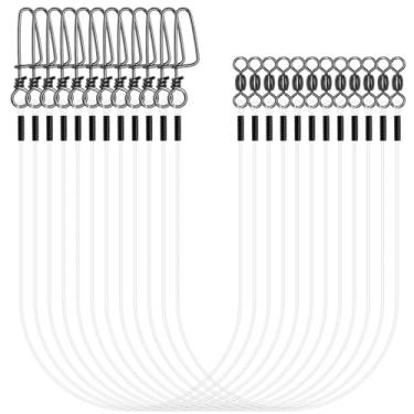 Imagem de YOTO Líder de fio de fluorocarbono para pesca - líder 100% invisível e forte para robalo, truta, lúcio e walleye - teste de 9 kg a 36 kg, líder de pesca para água doce e salgada